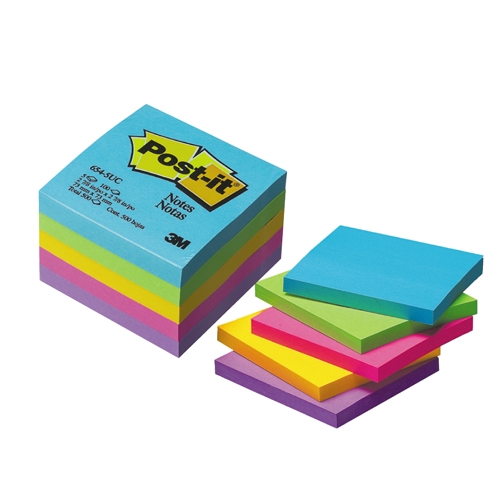 포스트잇654-5UC 5컬러 선명한 원색(76x76)