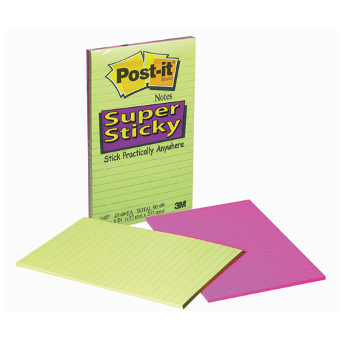 포스트잇 미팅노트(5845-SS) 127*203mm(연두1*분홍1)