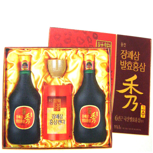 발효홍삼 수(秀) 모둠 1호 (600ml*2병,홍삼캔디200g,잔)