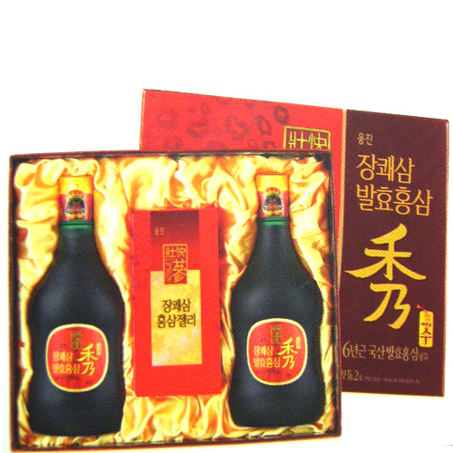 발효홍삼 수(秀) 모둠 2호 (600ml*2병,홍삼젤리195g)
