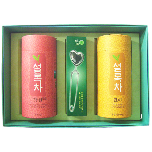 Y-13/ 옥록+현미녹차+인퓨저 녹차세트