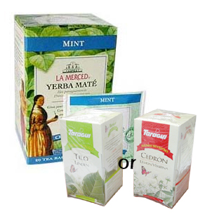 유기농마테차민트+따라구이허브티택일