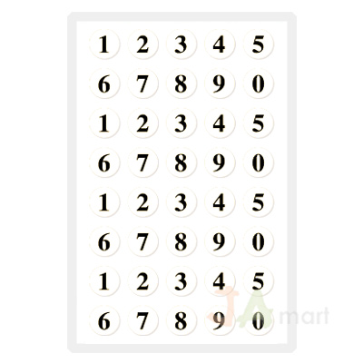 예현6010(백색-숫자/8매)-라벨견출지