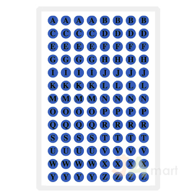 예현6008(청색-알파벳/8매)-라벨견출지