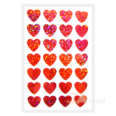 예현6001(홀로그램 적색-하트/4매)-라벨견출지