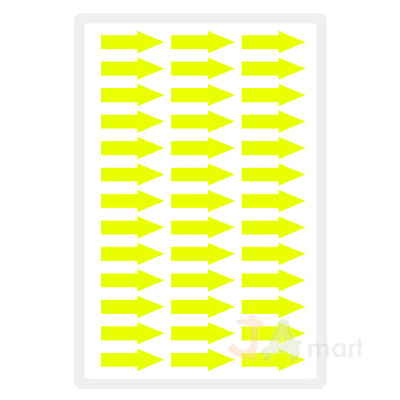 예현6020(노랑색-화살표/8매)-라벨견출지