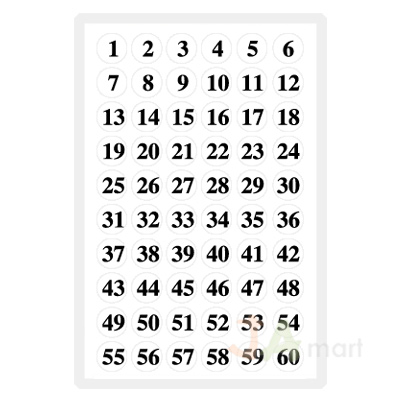 예현6015(백색-숫자/8매)-라벨견출지