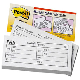 [3M] 포스트잇 팩시밀리 전소용 노트 (한글)38X102 