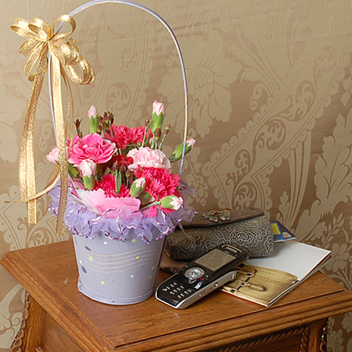 카네이션바구니(보라)