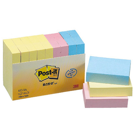 [3M] 포스트잇 653-9A(Y,B,P)