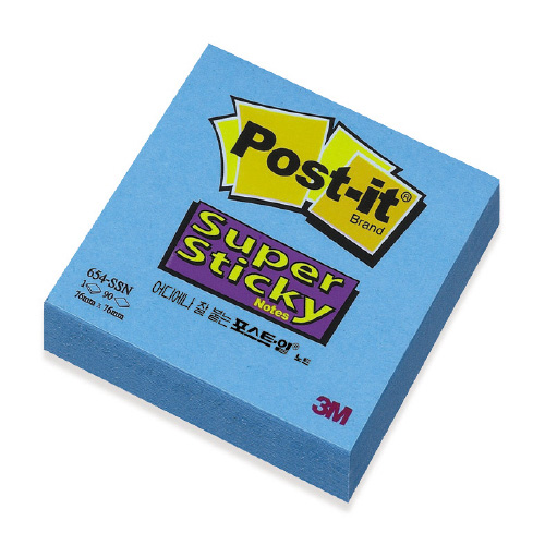 [3M] 슈퍼포스트잇 654-SN 76*76 (바다/청색)