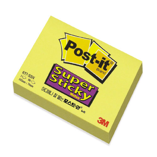포스트잇 슈퍼노트 657-SN/수선화(노랑)(102x76)