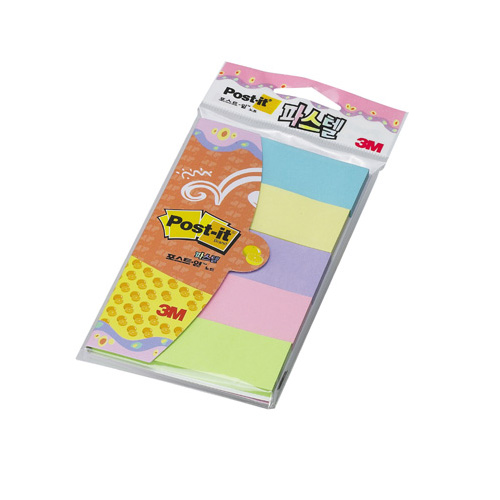 [3M] 칼라 재접착 메모지( 파스텔/형광)(25x76)