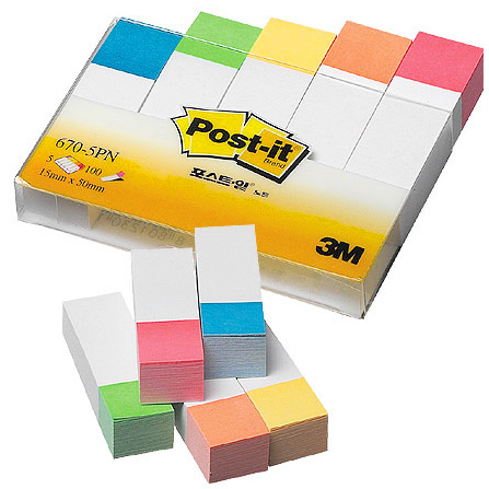 포스트잇 670-5PN(15x50)