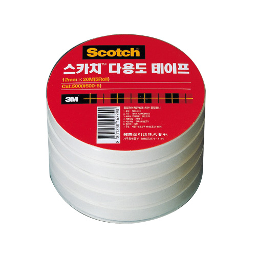 3M 스카치다용도테이프 #500-5 (12mm×20/5개입)