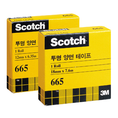[3M] 스카치투명양면테이프 리필 #665(12mm×6.35M)