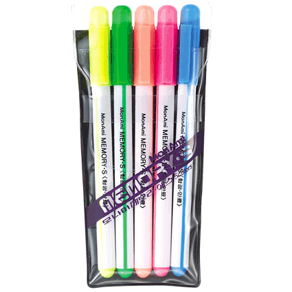 모나미 메모리-S 형광펜 5색세트 B-20