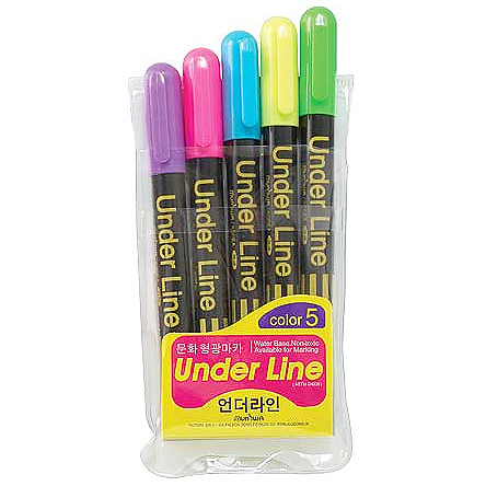 DC-200 문화 언더라인 5색 형광펜