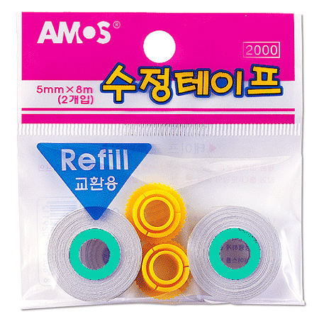 [아모스] 2000 수정테이프 리필 5mm*8M