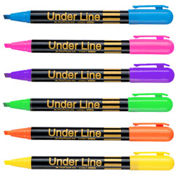 DC-201 문화 언더라인 형광펜 노랑색 1개