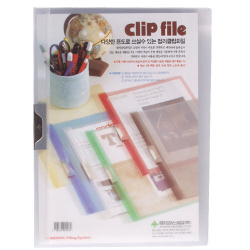 [문화] 컬러 클립화일A4(투명) F412-7