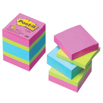 포스트잇 형광큐브/2051-FLT/OCW(3색,400매)