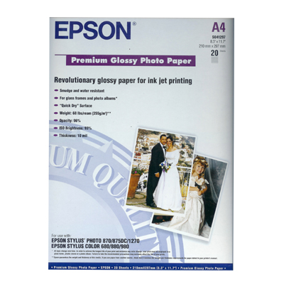 AD-102 엡손 프리미엄 글로시 포토 페이퍼 A4 20매 SO41794