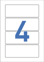 [폼텍] 화일인덱스용라벨(4칸) 100매 LS-3626