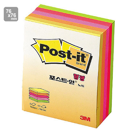 [3M ]포스트잇 형광5색 (76x76)