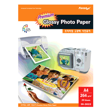 [폼텍] 프리미엄 고광택 사진용지 A4(264g*20매) IH-3022 