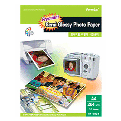 [폼텍] 프리미엄 저광택 사진용지 A4(264g*20매) IH-4021 