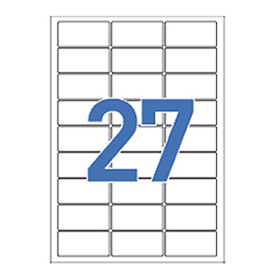 [폼텍] 레이저 광택라벨(27칸) 20매 LA-3104 