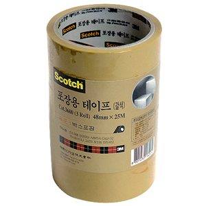 3M 불투명 박스테이프 48mm*25M 3개입 #3600