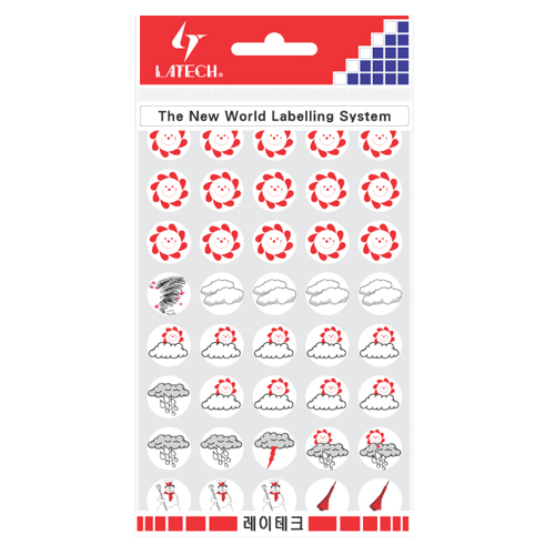 레이테크 견출지  (날씨)10-G511 (8장320개)