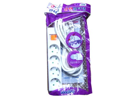 멀티탭 접지4구 3M