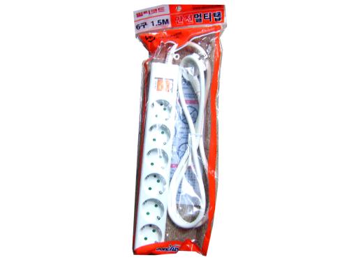 멀티탭 접지6구 1.5M