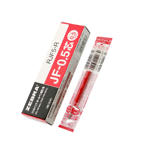 제브라 사라사펜리필(JF-0.5/적/10개)