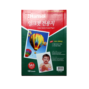 AD-505 한솔 칼라 잉크젯 전용지 수퍼 A3 100매 HI 10061