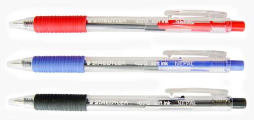 스테들러 소프트볼펜(422G-2/0.7/적색)