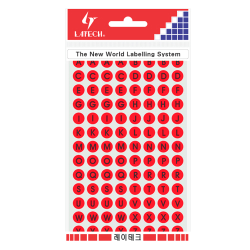 레이테크 견출지 10-F403 (적색) 9mm7장/728개