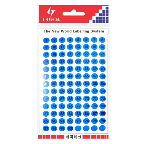 레이테크 견출지 10-C413  B (청색) 9mm 8장/832개