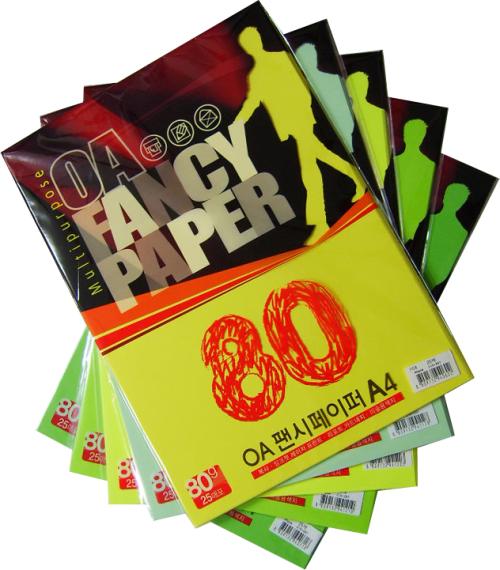 OA팬시페이퍼A4 Q01(형광레몬)