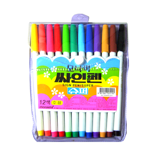 [모나미] 수성싸인펜(슈퍼) 12색 B-20