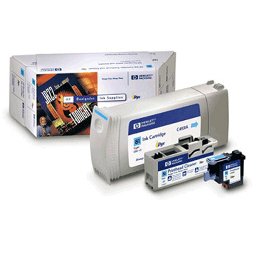 HP 정품잉크 C4991A(81)/파랑(잉크+헤드+크리너)(단종)