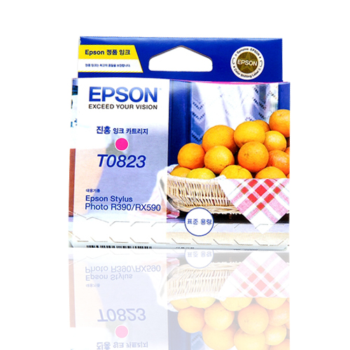 엡손 정품잉크 T082370/빨강