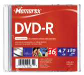 LA-55[메모렉스] DVD-R 4.7GB 16X 슬림 1장