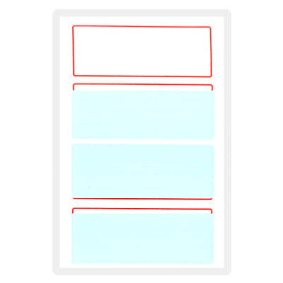 4021(적색/2매/단일테두리)-보호견출지