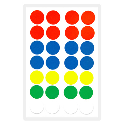 예현3006A(혼합5색원/2매)-라벨견출지