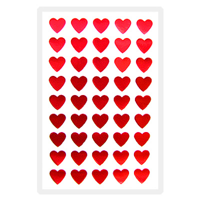 예현3014(적색하트/2매)-라벨견출지