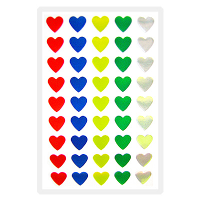 예현3018A(혼합5색하트/2매)-라벨견출지